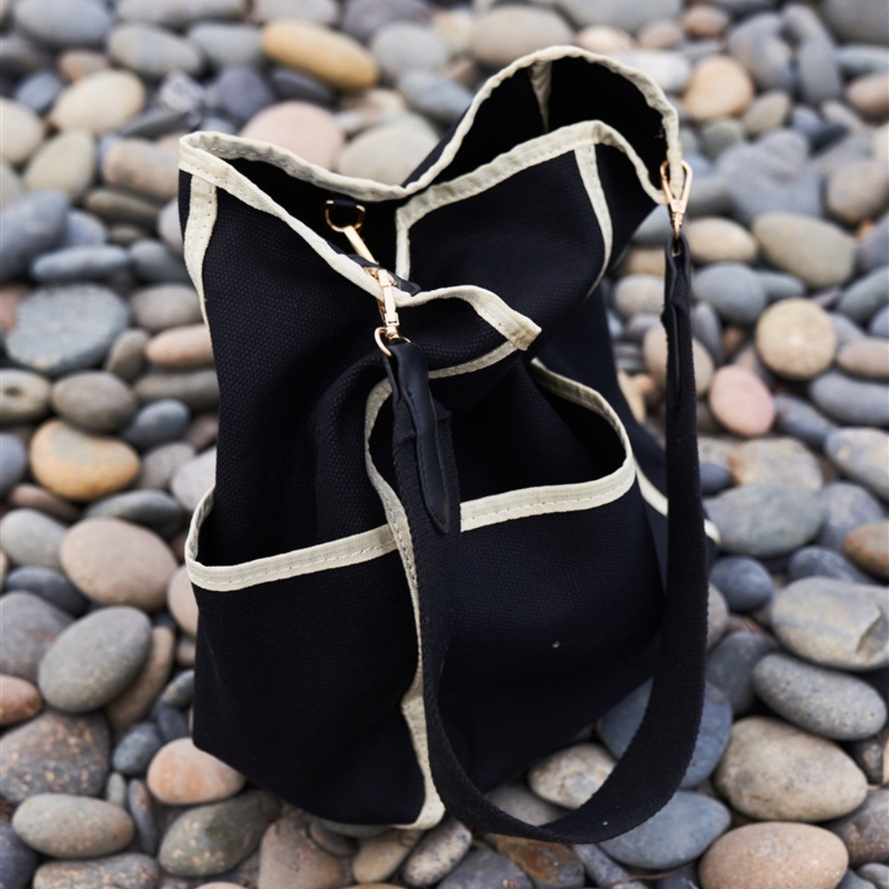 Canvas Colorblock Tote Shoulder Bag - Picture 1 of 10